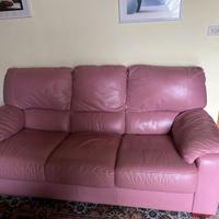 Divano e poltrona in pelle