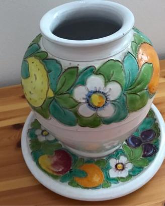 Vaso con  piatto