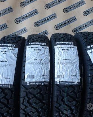 4 pneumatici 145 13 radar fiat panda 4x4