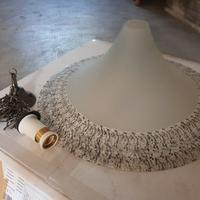 Lampadario da cucina in vetro
