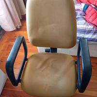 Sedia Poltrona ufficio scrivania beige cammello