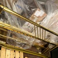 Struttura antica letto matrimon ferro battuto oro