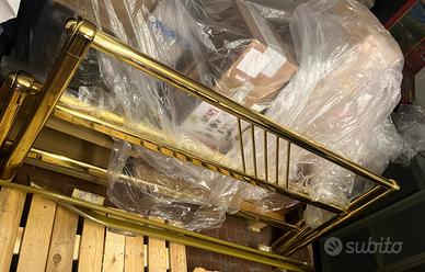 Struttura antica letto matrimon ferro battuto oro