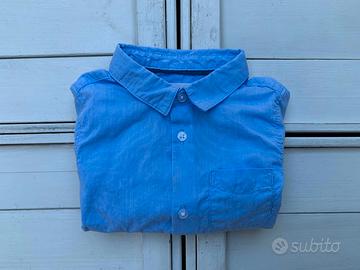 Camicia Bambino Zara 9-12 mesi 80cm Cotone Azzurro