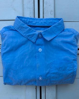 Camicia Bambino Zara 9-12 mesi 80cm Cotone Azzurro