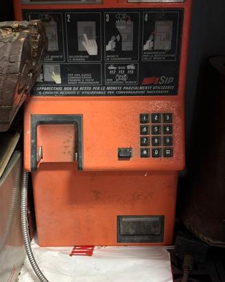 Telefono pubblico vintage SIP a gettoni anni 80/90