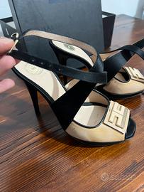 Elisabetta Franchi sandali neri/beige