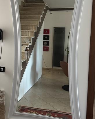 Specchio da parete sagomato 200x100 cornice Bianco