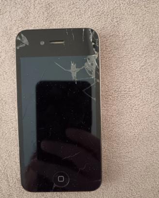 Apple iPhone 4 A1332 nero – vintage – vetro guasto