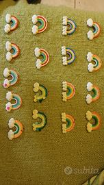 set 22 ciondoli arcobaleno con nuvolette