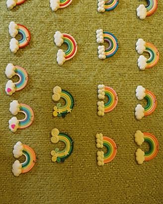 set 22 ciondoli arcobaleno con nuvolette