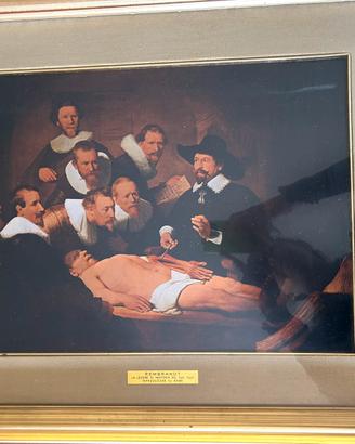 Stampa che riproduce “la lezione di anatomia”