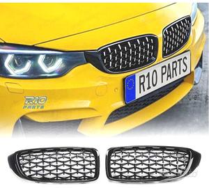 GRIGLIE BMW F32 F33 F36 LOOK M4 NERO DIAMANTE CROM
