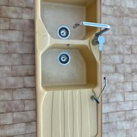 💧 Lavello cucina 2 vasche 120x50 cm con rubinetto