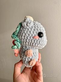 Pupazzo unicorno azzurro