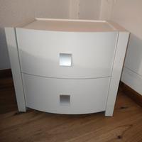 coppia di comodini wengè bianco 