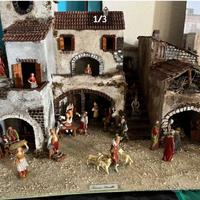 Presepe artigianale con pastori