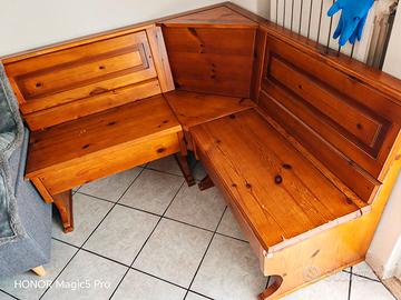 Cassapanca angolare cassa panca legno massello