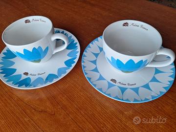2 tazze piattini blu Mulino Bianco Fiordaliso