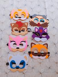 set mascherine personaggi Sonic da bambino