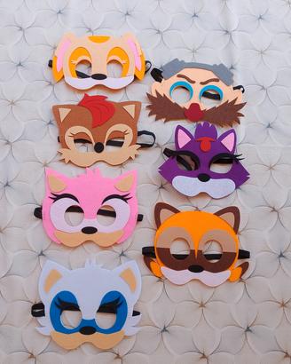 set mascherine personaggi Sonic da bambino
