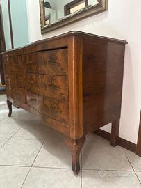 Cassettone comò in legno stile classico 8 cassetti