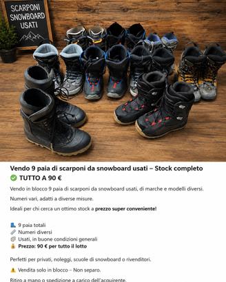 Stock scarponi snowboard