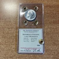 moneta da lire 1 del 1948 periziata FDC