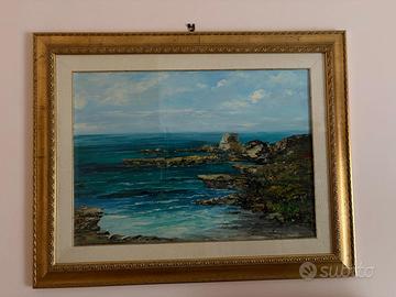 Dipinto a spatola con cornice elegante