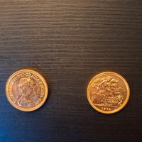 Sterline d'oro con effigie Regina Elisabetta II