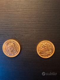 Sterline d'oro con effigie Regina Elisabetta II