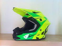 casco motocross ufo verde fluo nuovo tgL fibra