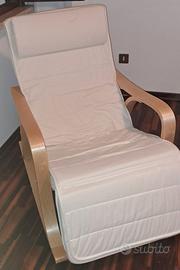 Poltrona a dondolo baige chiaro