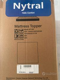 Coprimaterasso 90x200 cm H3 H4 Memory Gel 7 Zone