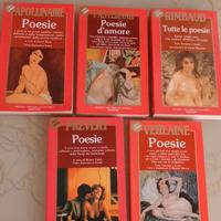 5 libri Poesie Verlaine Prevert Apollinaire Rimbau