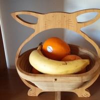 Centrotavola portafrutta oggetti GATTO PIEGHEVOLE