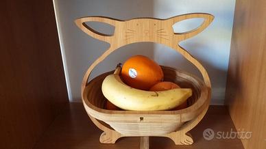Centrotavola portafrutta oggetti GATTO PIEGHEVOLE