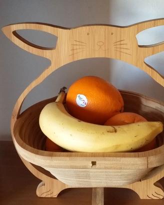 Centrotavola portafrutta oggetti GATTO PIEGHEVOLE