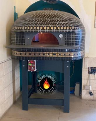 Forno Pizza Mosaico Nero. Legna o Gas Drago 
