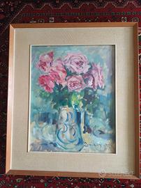 Quadro Vaso di fiori pittore Giacomo Vittone
