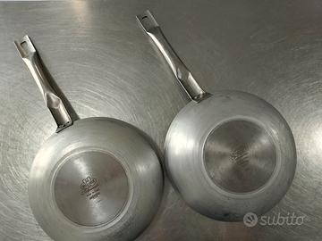 2 padelle alte acciaio per induzione 