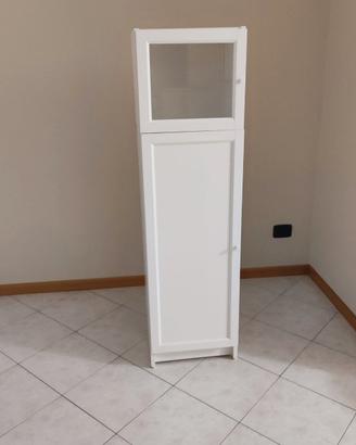 ARMADIETTO CON VETRINA BILLY IKEA BIANCO