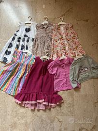 Abbigliamento bambina 4-5 anni, 7 capi estivi
