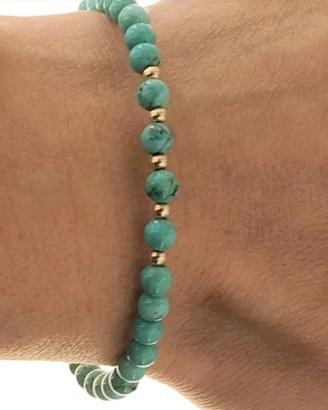 Bracciale oro 18kt con turchesi 