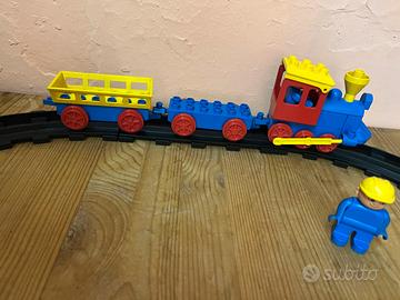 Treno LEGO Duplo vintage con binari e vagoni