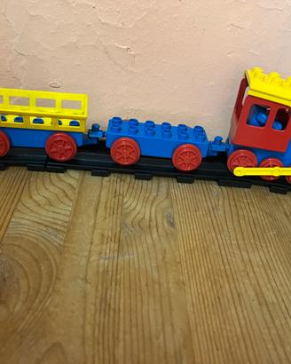 Treno LEGO Duplo vintage con binari e vagoni