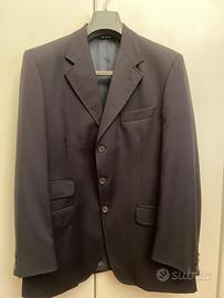 Giacca uomo blu 100% lana taglia 52