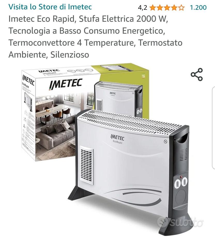 SCOPRI LE OFFERTE ONLINE SU Stufetta elettrica Imetec Termoconvettore Eco  Rapid, 2000 W, Tecnologia a Basso Consumo Energetico, 4 Temperature [4034]