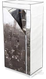 2 armadi di tela con struttura metallica