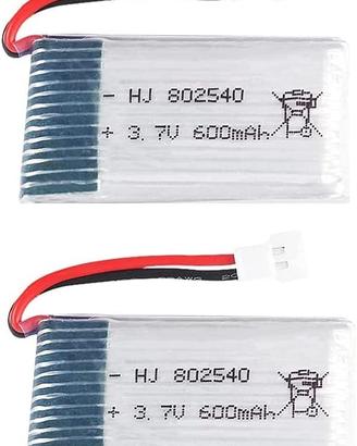 2 Batterie LiPo 3.7V 600mAh per Syma X5 e Cheerson